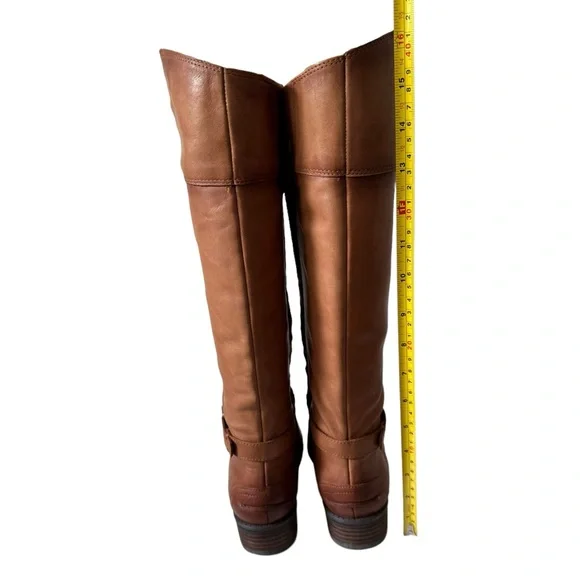 Sam Edelman Prisilla Fall Winter Casual Chic Leather Knee High Riding Boot Brown - Picture 12 of 15